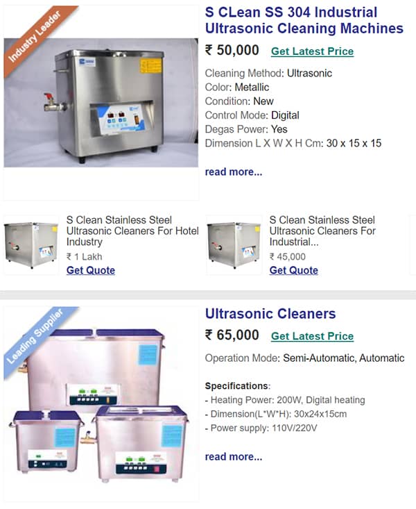 price-of-industrial-ultrasonic-cleaners-in-India