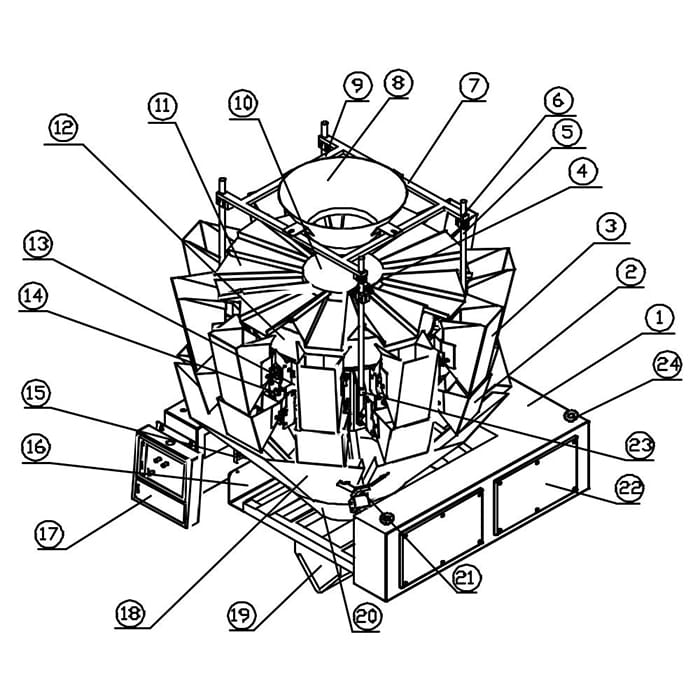 multihead-weigher-parts-diagram