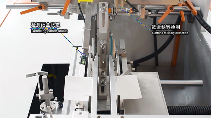 Folding Carton Erector - Packaging Machine - 20 photoelectric-sensors-of-tuck-end-carton-erector